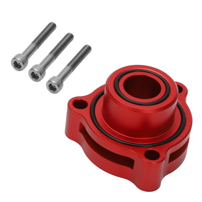 WIKIBB Blow Off Valve Adapter BOV Adapter Compatible with 2019 Ford Mustang Bronco Explorer Ranger 23L 27L 30L EcoBoost Engine CNC Billet Aluminum Red